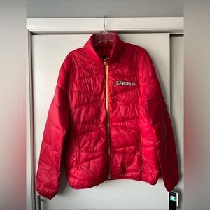 G-III Sports Mens San Francisco 49ers Puffer Jacket, Red, NWT
